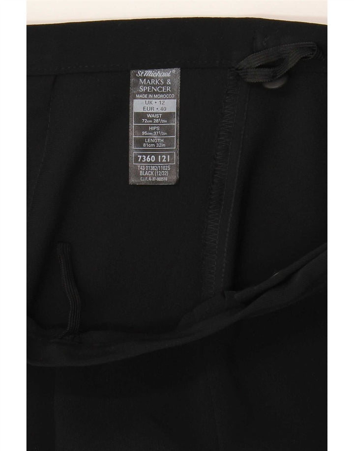 Marks & Spencer Γυναικεία Wrap Φούστα UK 12 Medium W28 Black Polyester