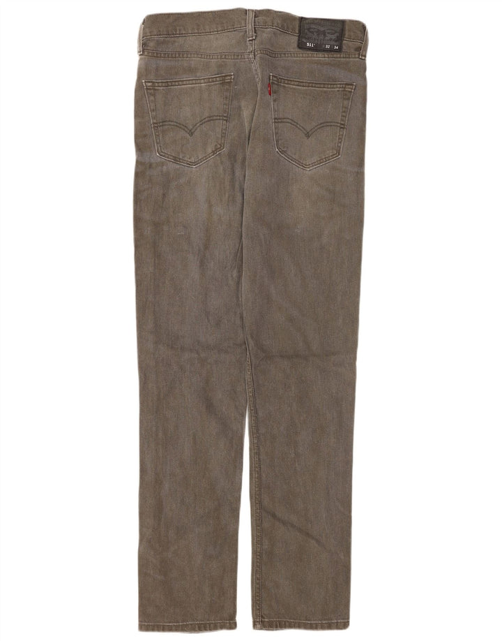 Levi's Mens 511 Slim Jeans W32 L34 Γκρι βαμβακερό