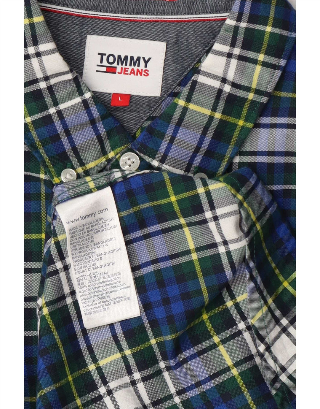 Tommy Hilfiger Ανδρικό φανελένιο πουκάμισο μεγάλο μπλε βαμβακερό
