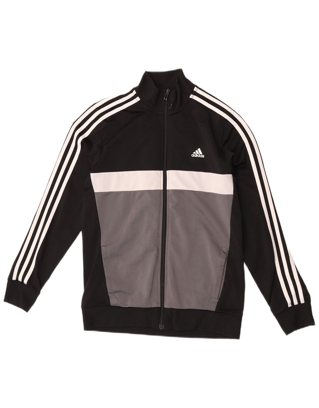 Adidas Boys αθλητική φόρμα τοπ μπουφάν 13-14 ετών Μαύρο Colourblock Polyester