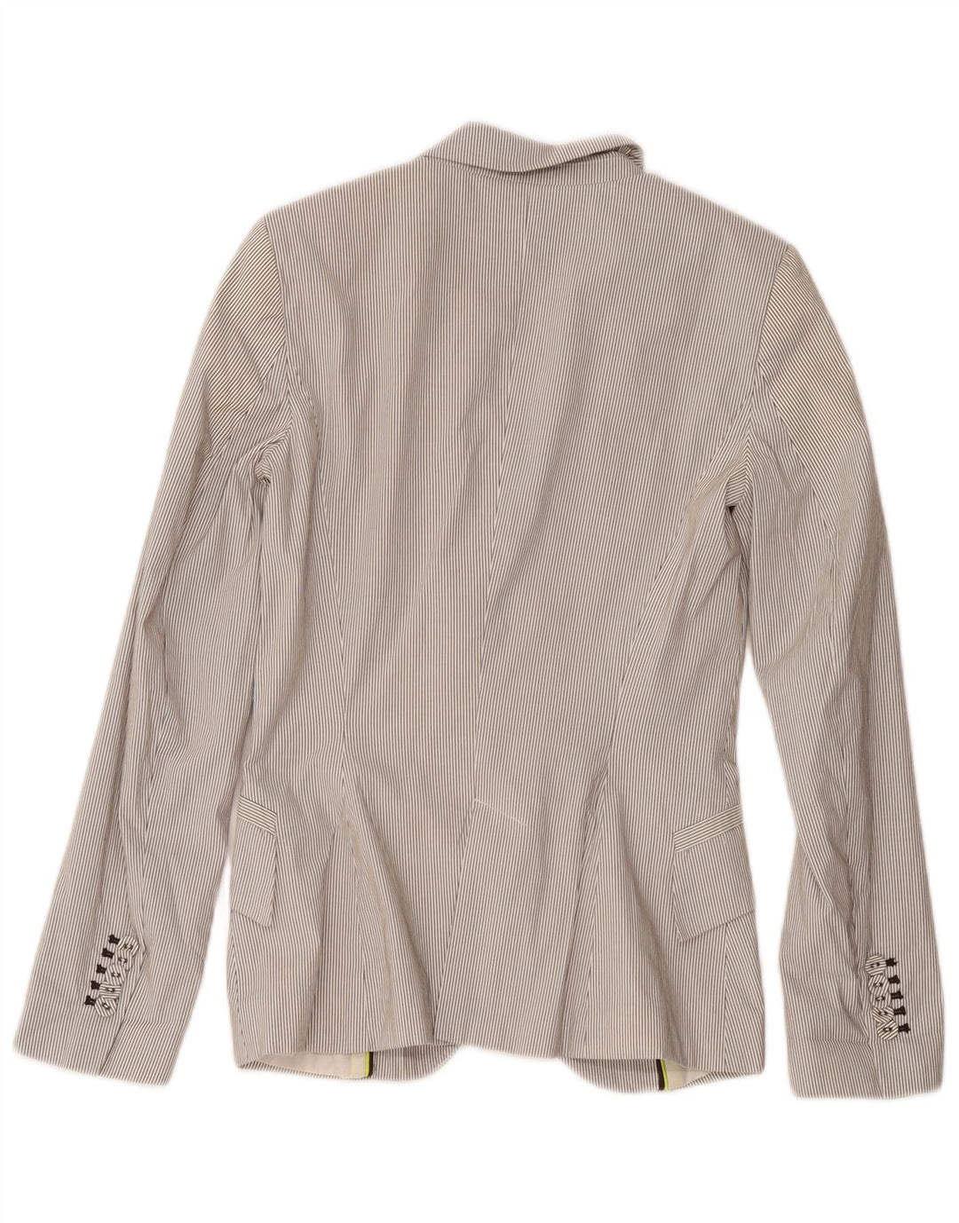 Zara Γυναικείο Μπουφάν 1 Κουμπί Blazer UK 4 XS Λευκός Πολυεστέρας