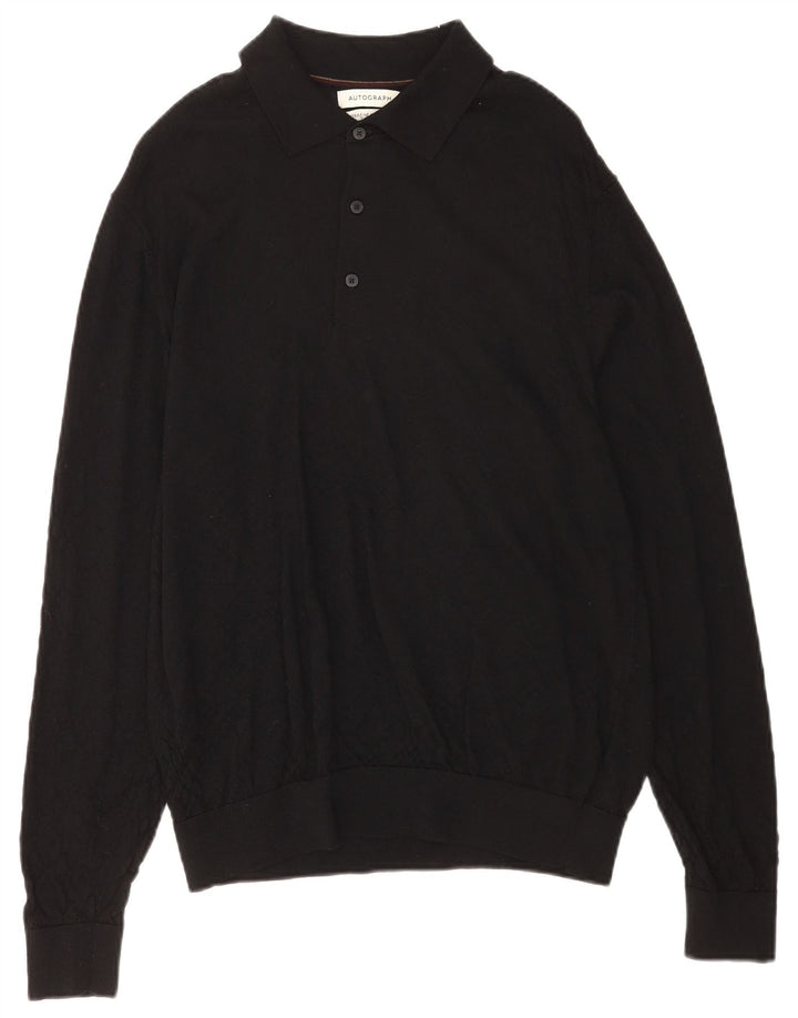 Marks & Spencer Ανδρικό πουλόβερ Polo Neck Jumper XL Μαύρο