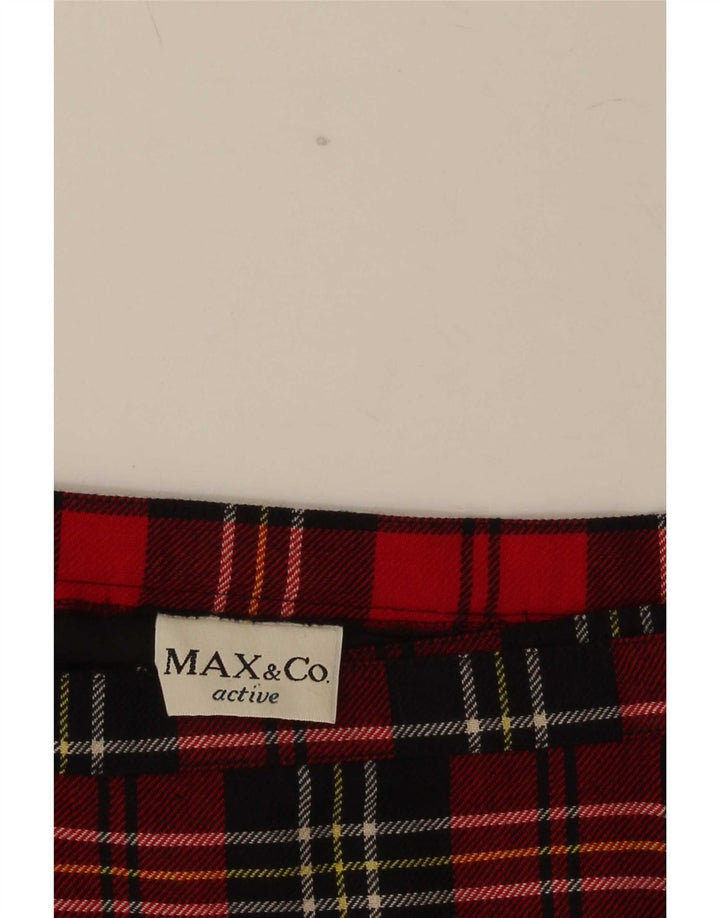 Max & Co. Γυναικεία Mini Wrap Φούστα W28 Μεσαίο κόκκινο καρό