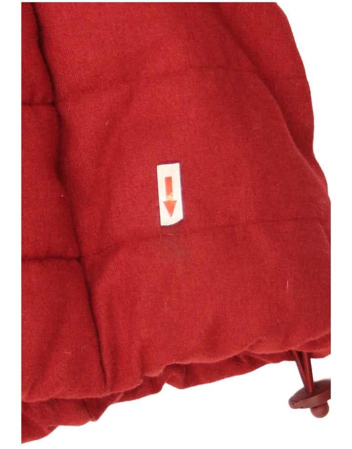 Superdry Γυναικείο παλτό με κουκούλα UK 16 Large Red Polyester
