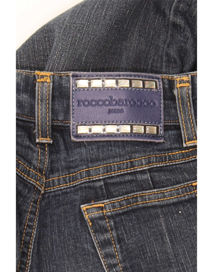 Γυναικείο τζιν ίσιο Roccobarocco W28 L29 Navy Blue Cotton