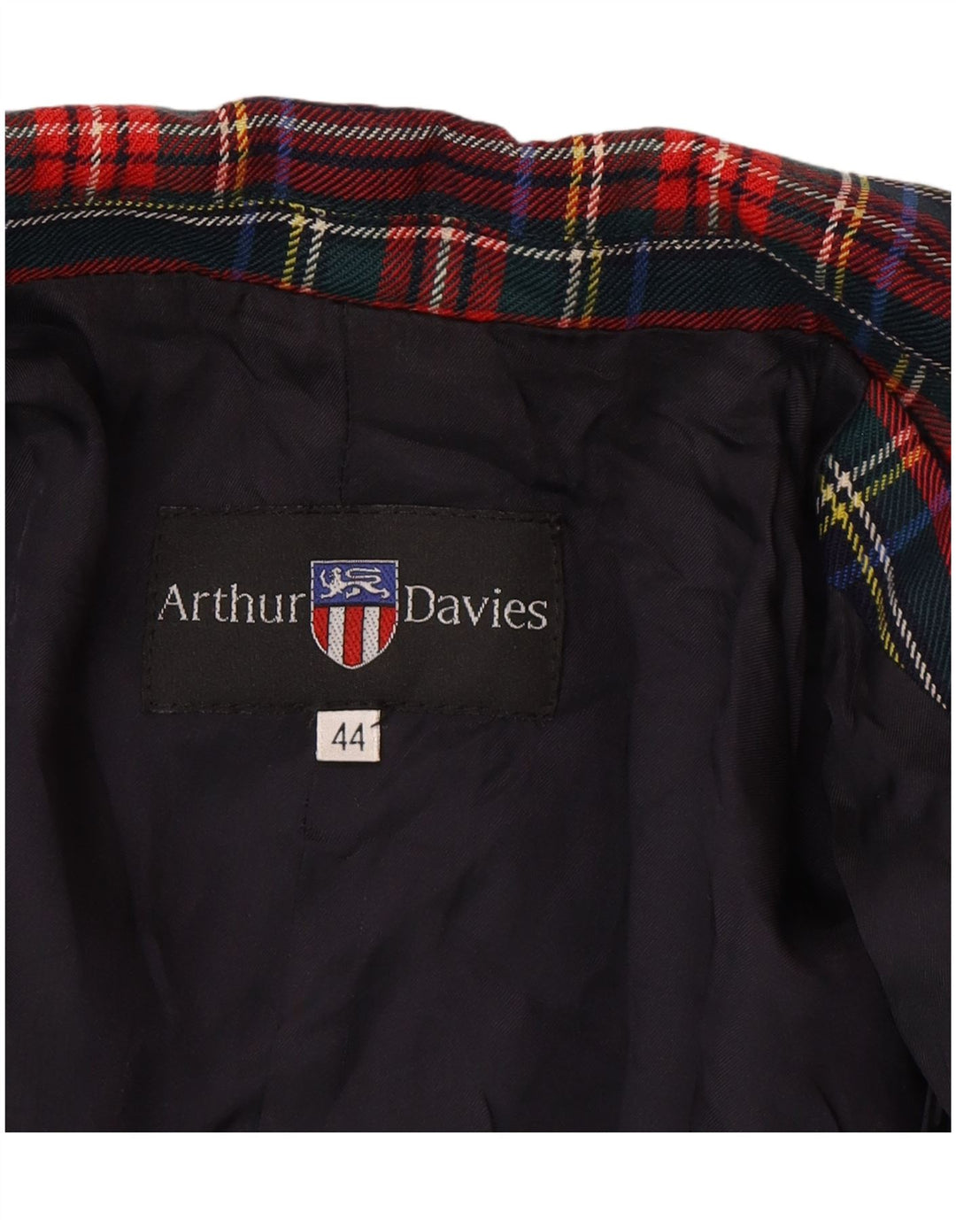 Vintage γυναικείο σακάκι 3 κουμπιών Blazer IT 44 Medium Navy Blue καρό Classic