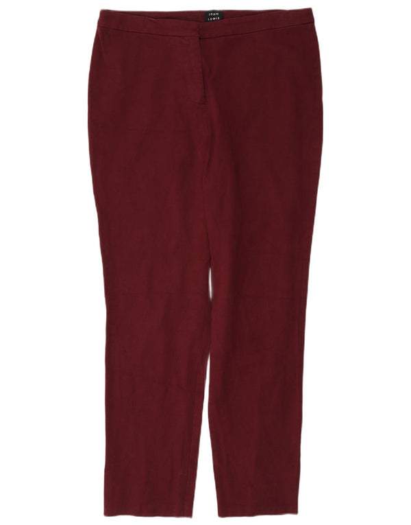 John Lewis Γυναικείο Slim Casual Παντελόνι UK 12 Medium W32 L28 Burgundy