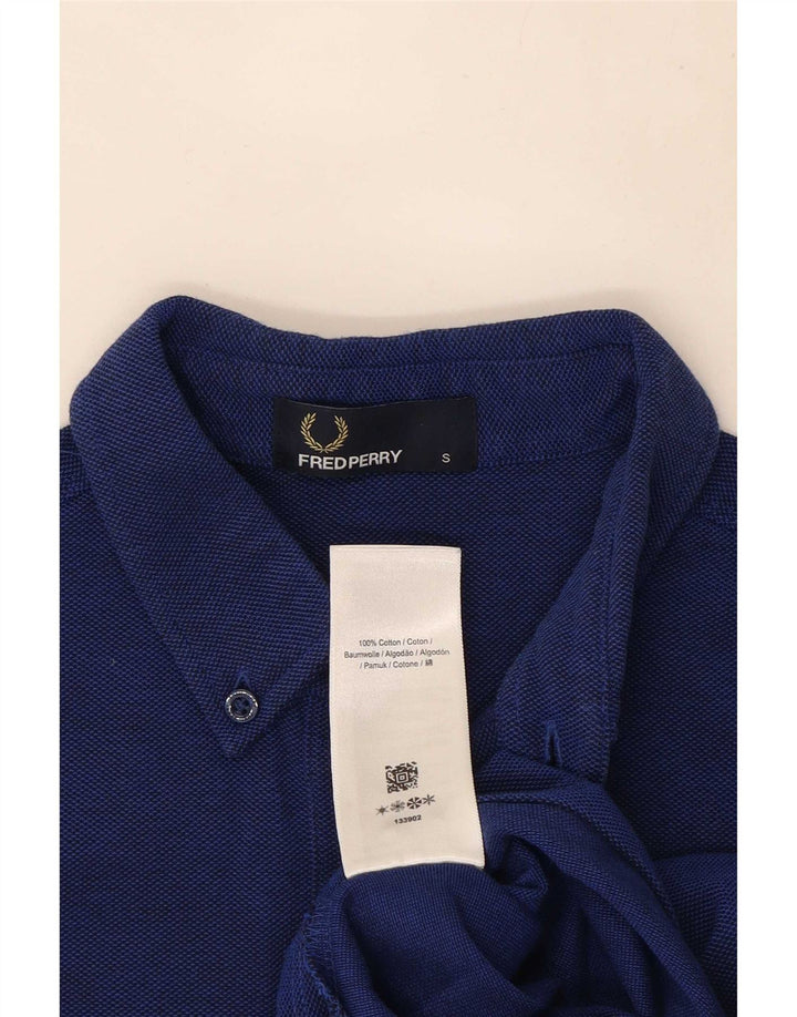 Fred Perry Ανδρικό πουκάμισο Polo Μικρό Βαμβακερό ριγέ μπλε ναυτικό