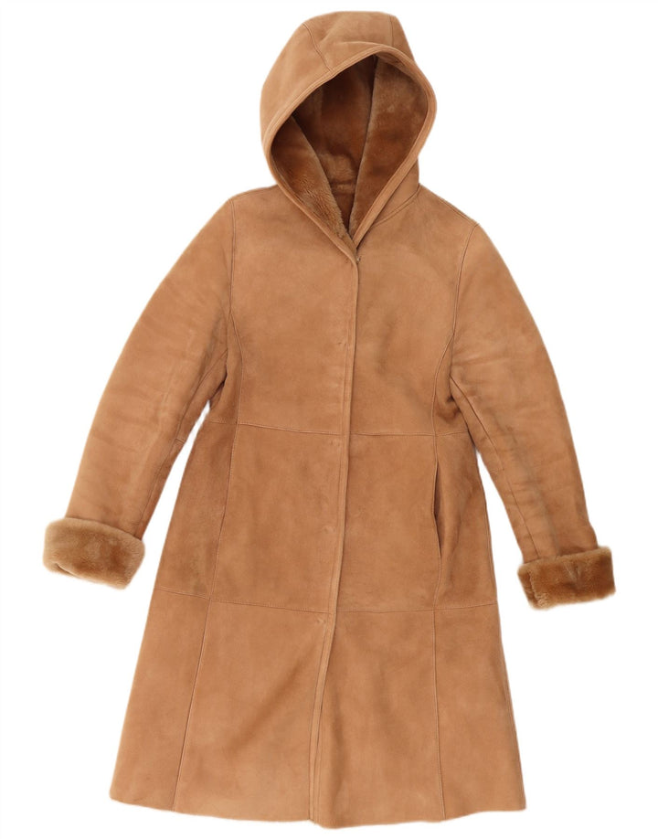 Vintage Γυναικείο παλτό Shearling UK 10 Small Beige