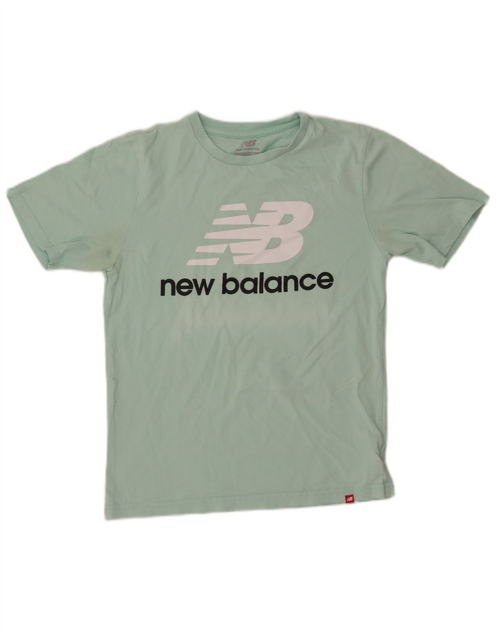 Γυναικείο γραφικό μπλουζάκι NEW BALANCE Top UK 14 Μεσαίο πράσινο βαμβακερό