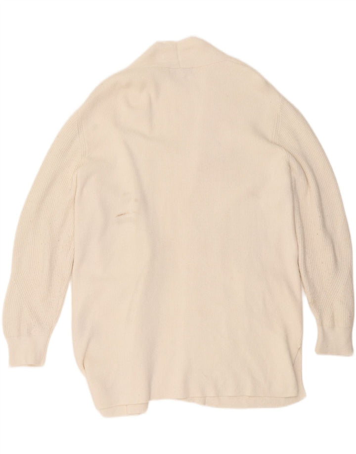 Marks & Spencer Γυναικείο Longline ανοιχτό πουλόβερ ζακέτα UK 16 Large Off White