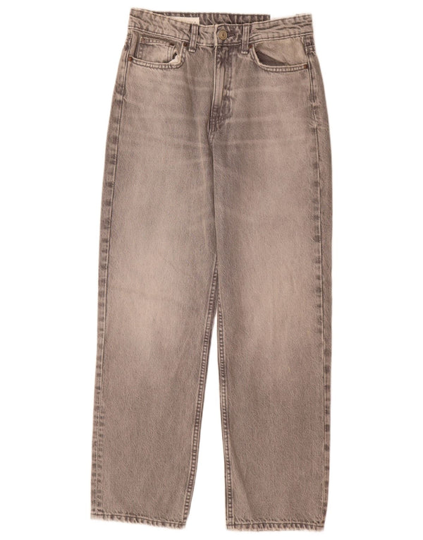 Zara Γυναικεία Mom Ψηλά τζιν EU 38 Small W28 L30 Γκρι βαμβακερό