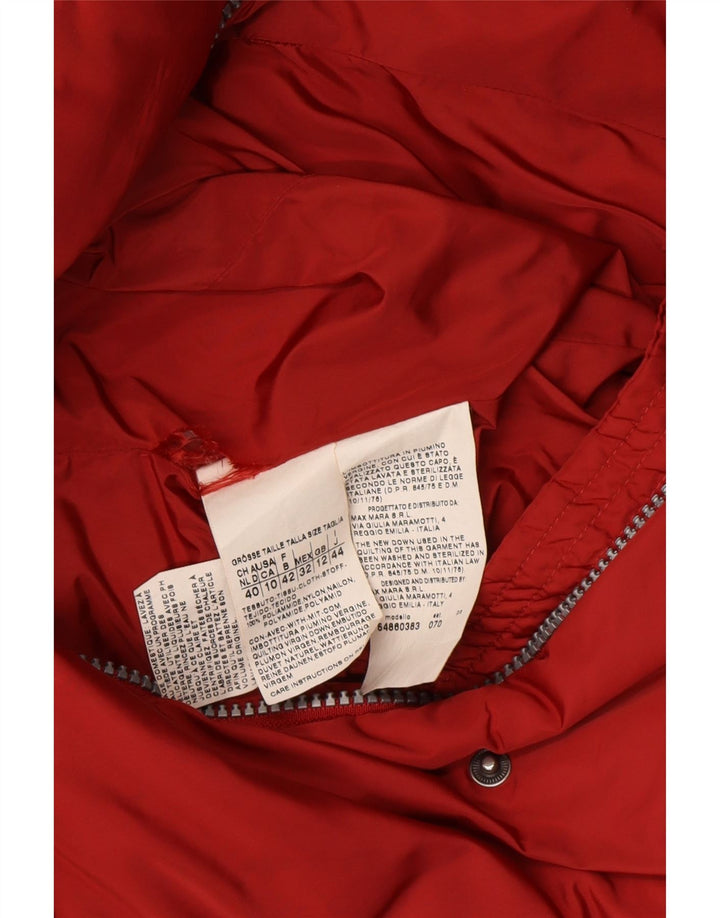 MAX MARA Γυναικείο Σαββατοκύριακο με επένδυση UK 12 Μεσαίο κόκκινο πολυαμίδιο χειμώνα