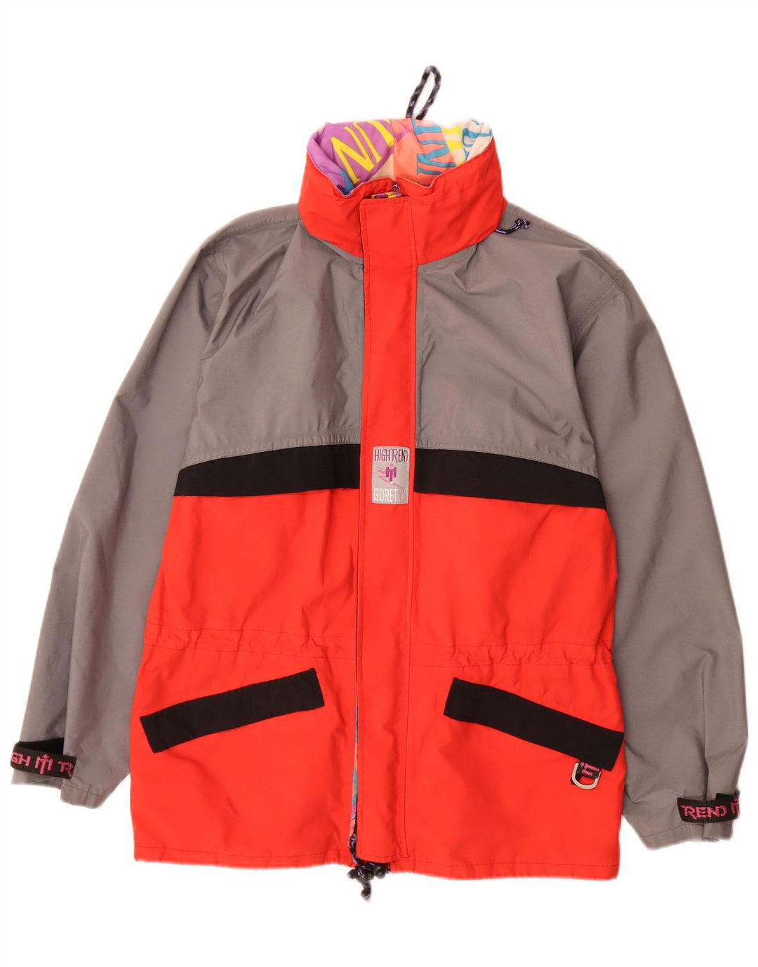 Vintage ανδρικό μπουφάν Gore-Tex Ski UK 38 Medium Red Colorblock Polyamide