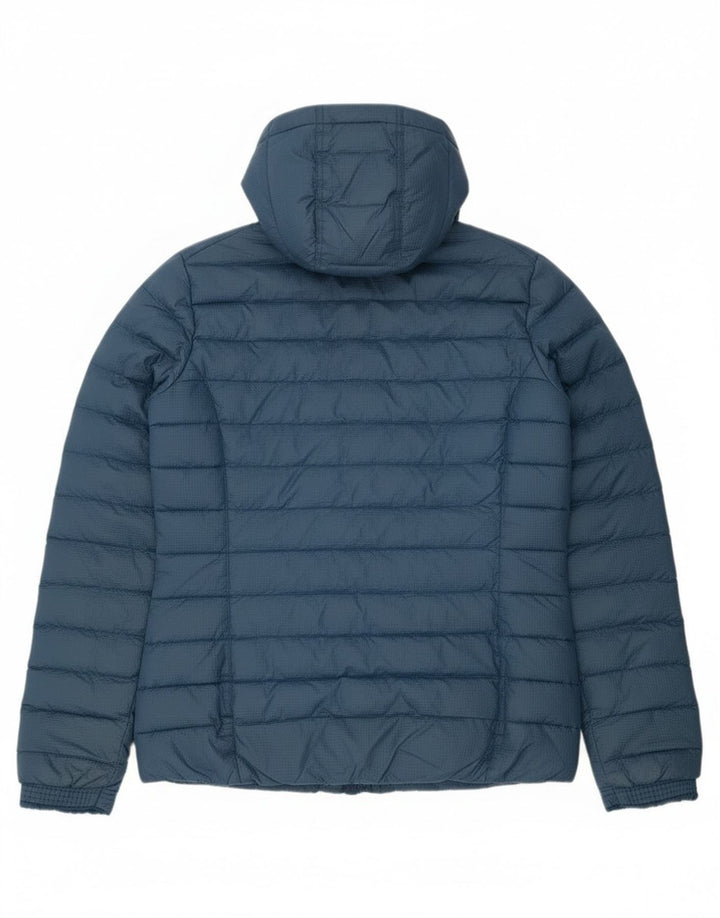 Adidas Γυναικείο μπουφάν με κουκούλα UK 14 Medium Blue Nylon