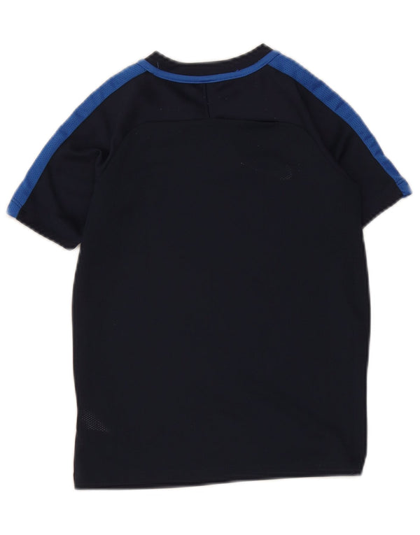T-shirt Nike Boys Dri Fit Top 6-7 Years XS Navy Blue Colorblock Polyester