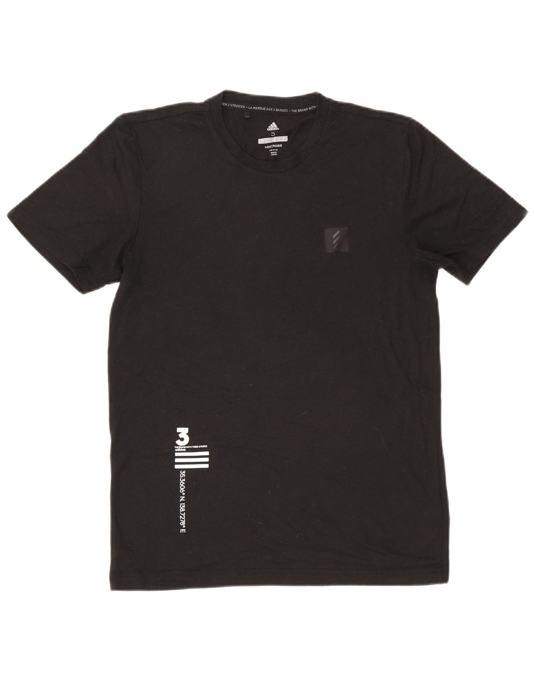 Ανδρικό γραφικό T-Shirt Adidas Top Small Black Polyester