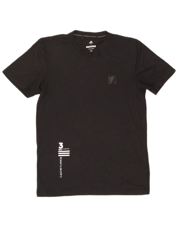 Ανδρικό γραφικό T-Shirt Adidas Top Small Black Polyester