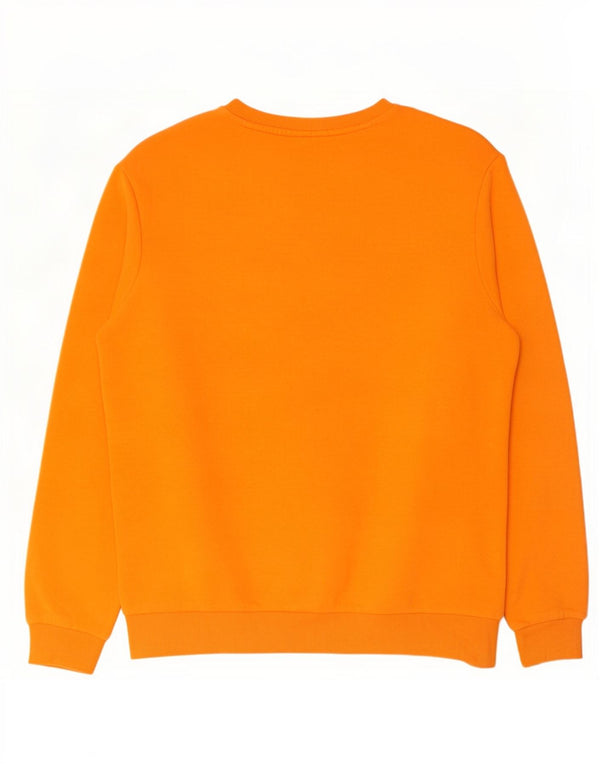 Puma Mens Graphic Sweatshirt Jumper Medium Orange Cotton