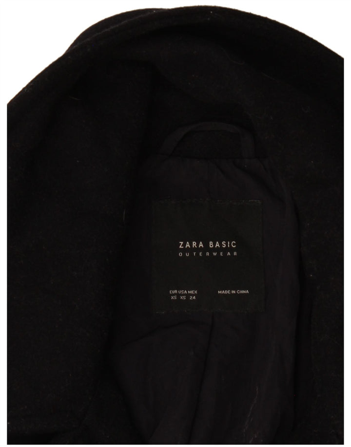 Zara Γυναικείο Παλτό με διπλό στήθος UK 6 XS Μαύρο