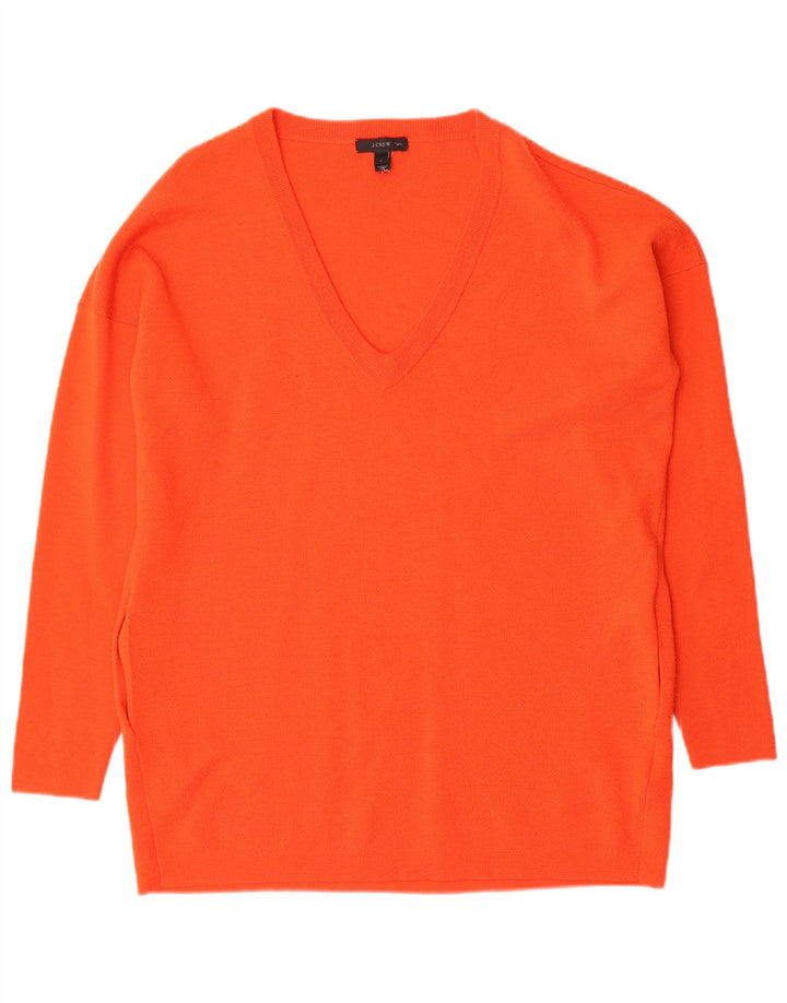 J. Crew Γυναικείο Longline πουλόβερ με λαιμόκοψη μεγάλου μεγέθους UK 10 Small Orange