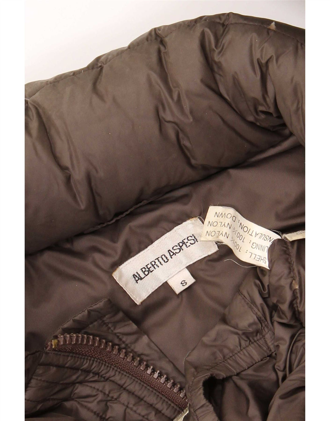Alberto Aspesi Ανδρικό μπουφάν με κουκούλα UK 36 Small Brown Nylon