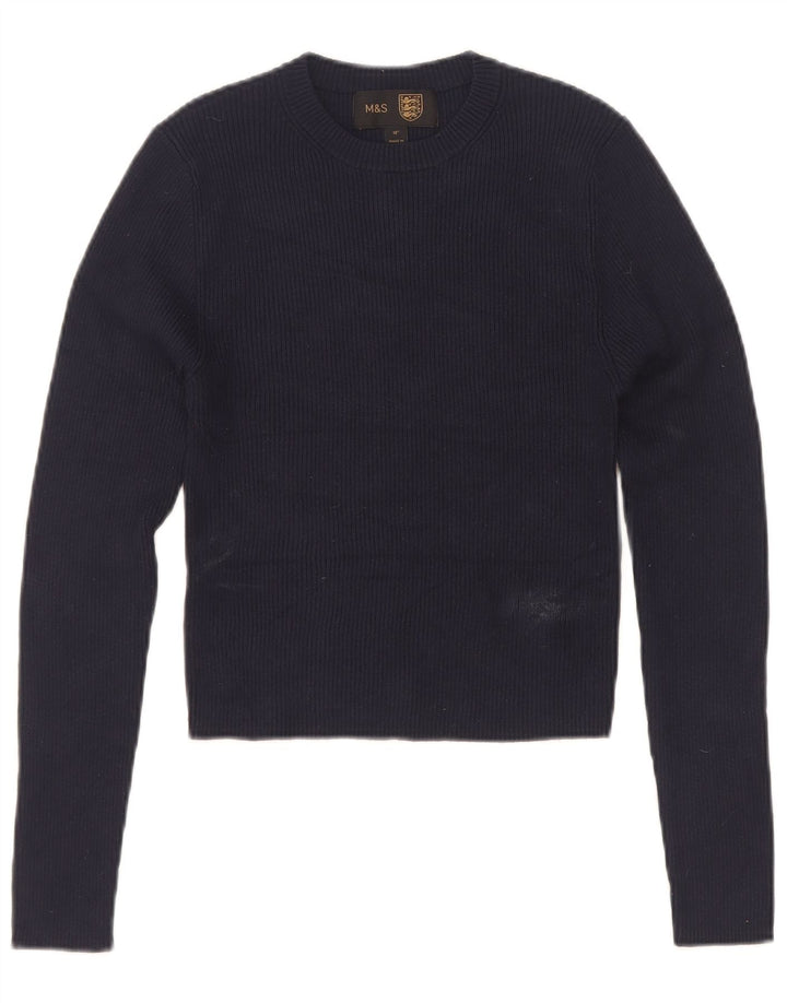 Marks & Spencer Womens Crop Top UK 4 XS Navy Blue