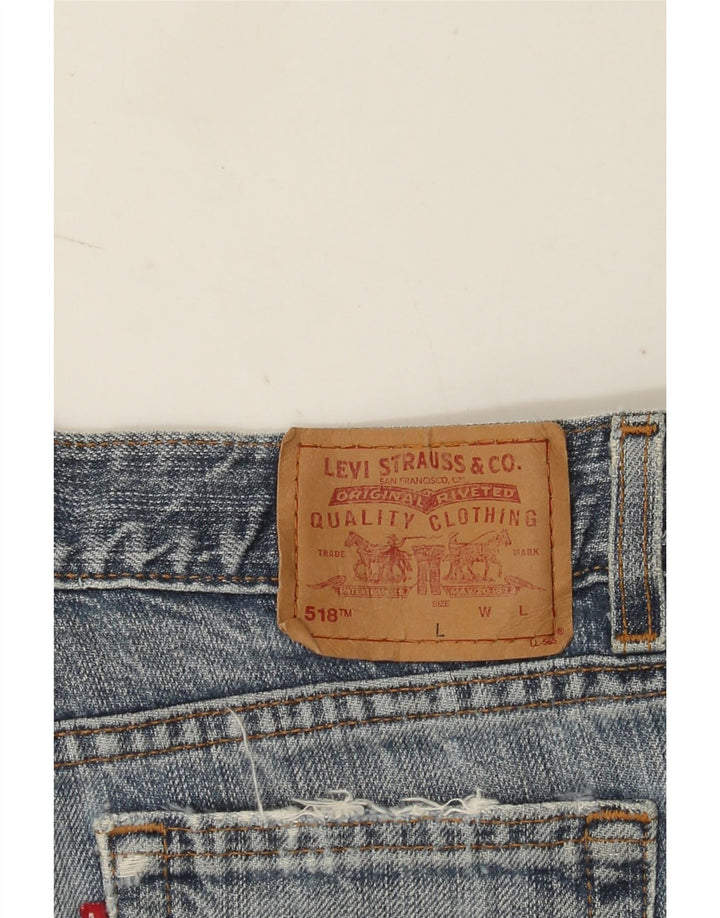 Γυναικείο σορτς Levi's 518 τζιν W30 μεσαίο μπλε