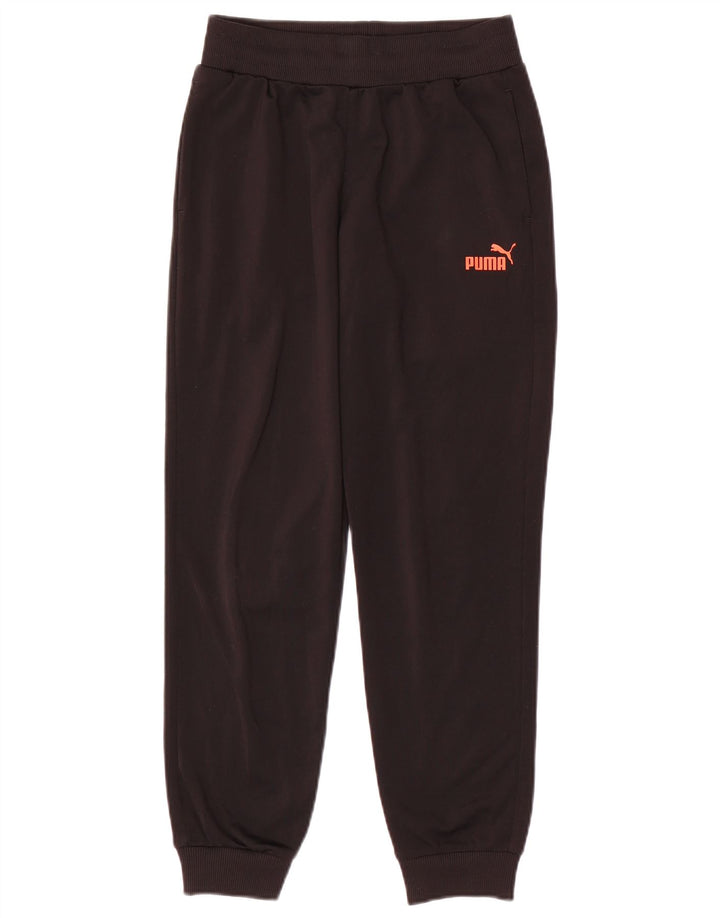 PUMA Boys Tracksuit Trousers Joggers 11-12 Years Μαύρο Πολυεστέρα