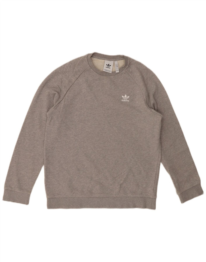 Ανδρικό φούτερ ADIDAS Jumper Μεσαίο γκρι βαμβακερό