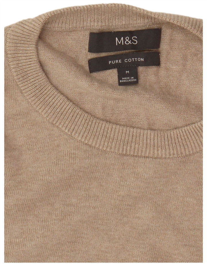 Marks & Spencer Ανδρικό πουλόβερ με λαιμόκοψη, μεσαίο βαμβακερό