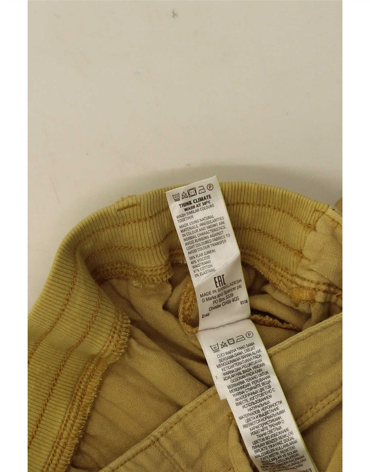 Marks & Spencer Γυναικείο Σορτς UK 16 Large W34 Χακί Λευκό