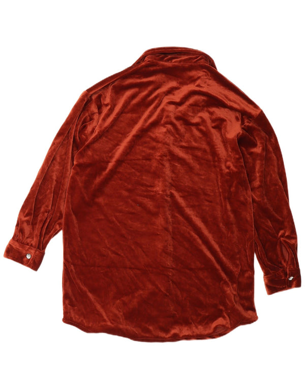 Vintage γυναικείο πουκάμισο oversized UK 10 Small Brown Polyester