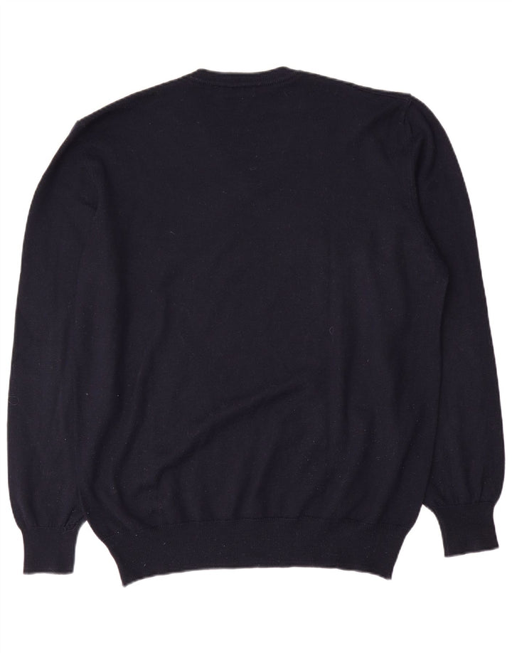 SIR RAPHAEL Ανδρικό πουλόβερ με λαιμόκοψη 2XL Navy Blue ακρυλικό