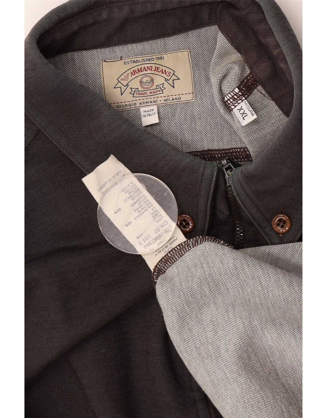 Armani Jeans Ανδρικό Πουκάμισο 2XL Καφέ Μαλλί