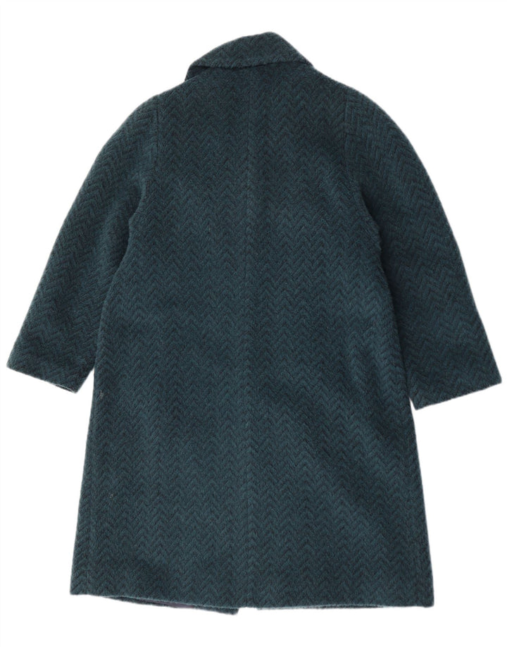 ELENA MIRO Γυναικείο Πανωφόρι UK 18 XL Blue Chevron Wool