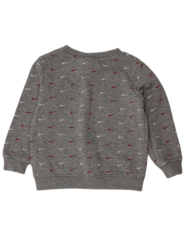 Γραφικό φούτερ Nike Baby Boys Jumper 18-24 μηνών γκρι βαμβακερό