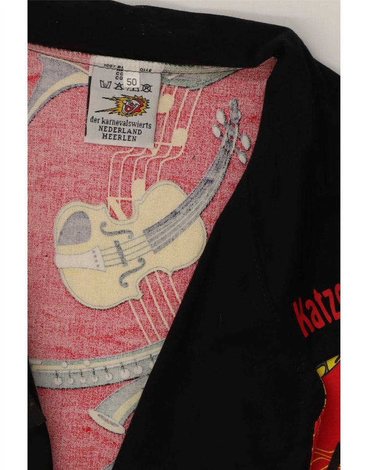 Vintage Γυναικείο Abstract Pattern διπλό παλτό EU 50 3XL κόκκινο βαμβακερό