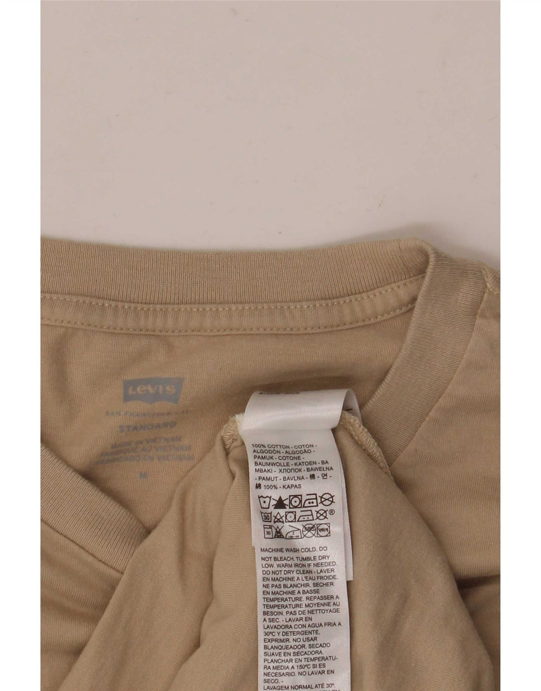 Ανδρικό γραφικό μπλουζάκι Levi's Standard Fit Τοπ μεσαίο μπεζ βαμβακερό