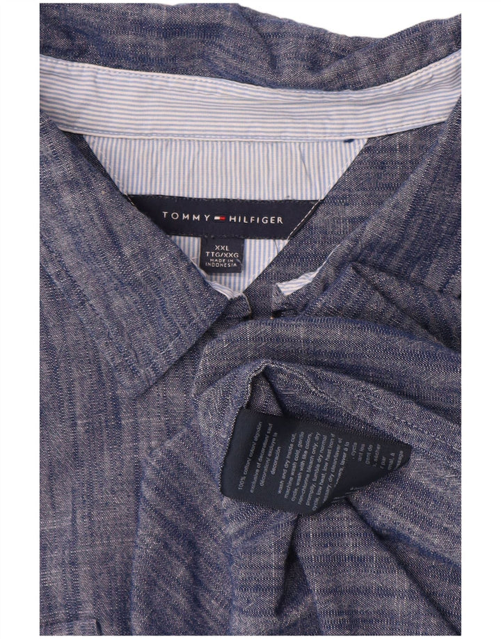 Tommy Hilfiger γυναικείο πουλόβερ πουκάμισο UK 20 2XL, μπλε βαμβακερό