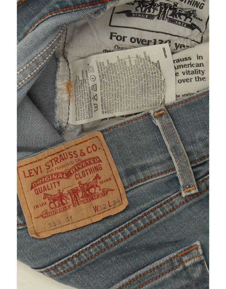 Levi's Womens 559 Distressed τζιν σορτς W32 μεγάλο μπλε βαμβακερό