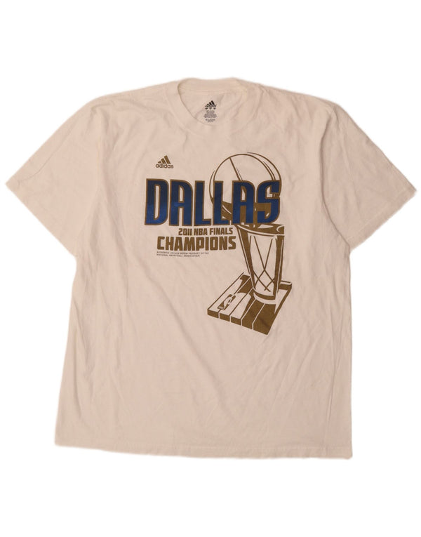 Adidas Ανδρικό T-Shirt Dallas Graphic Top XL Λευκό βαμβακερό