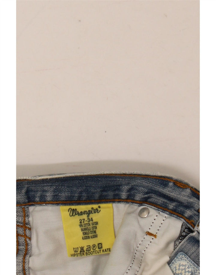 Wrangler Γυναικείο Hipster Bootcut Jeans W27 L34 Μπλε βαμβακερό