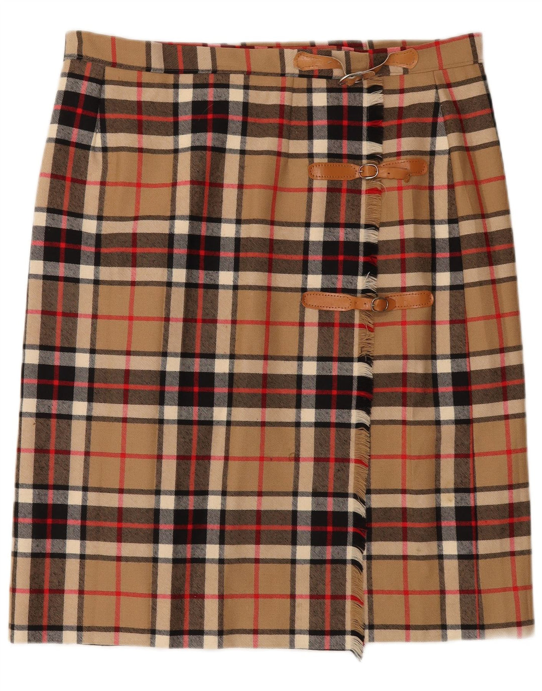Γυναικεία Wrap φούστα VINTAGE W38 XL Beige Check