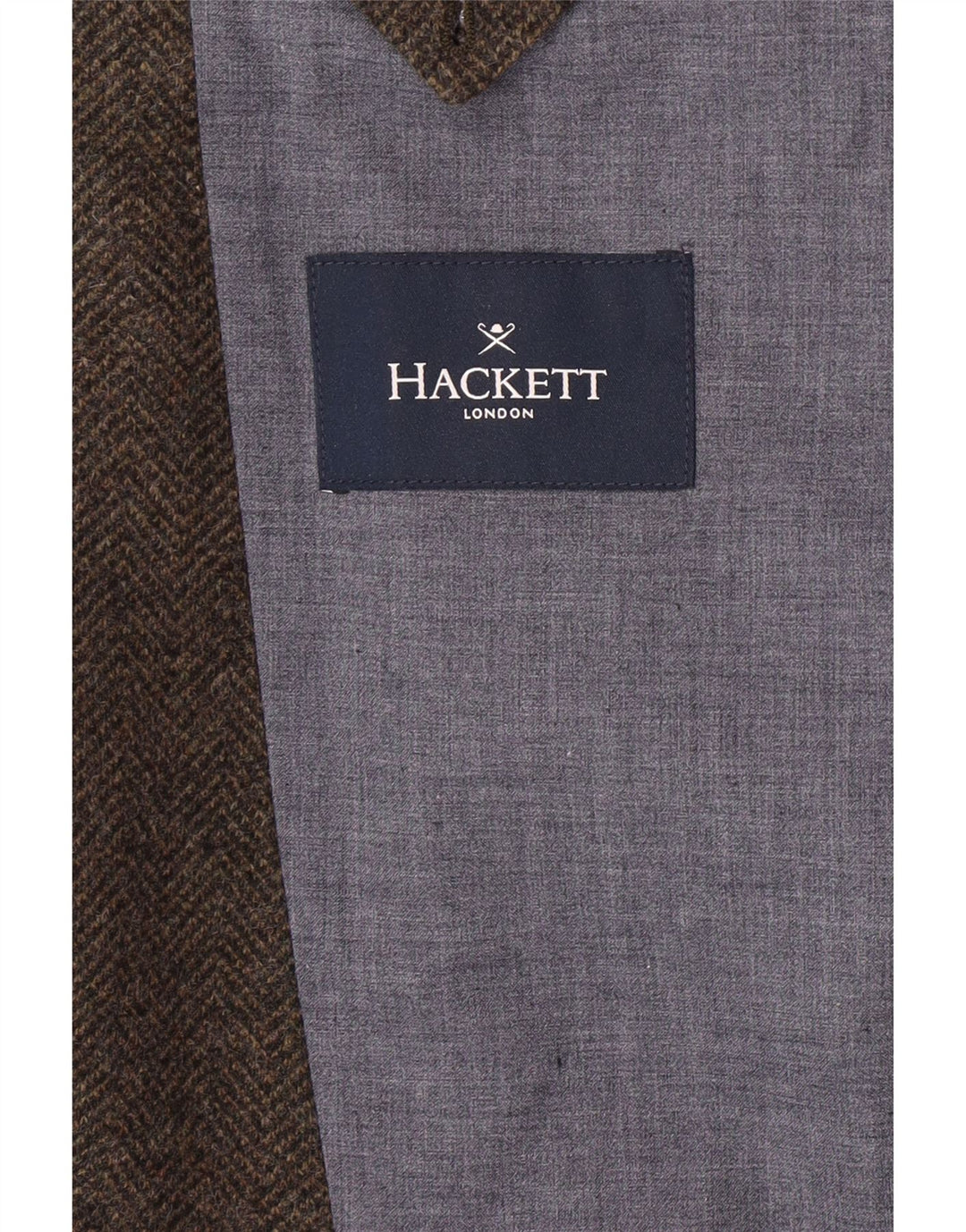 HACKETT Ανδρικό σακάκι σακάκι με 3 κουμπιά UK 44 XL Καφέ μαλλί ψαροκόκαλο