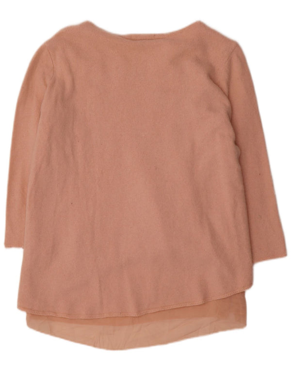 Zara Γυναικείο Τοπ 3/4 Μανίκι UK 14 Large Pink