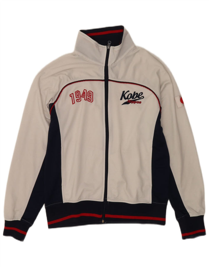 Ανδρική αθλητική φόρμα γραφικών Asics Top Jacket μεσαίο λευκό χρώμα