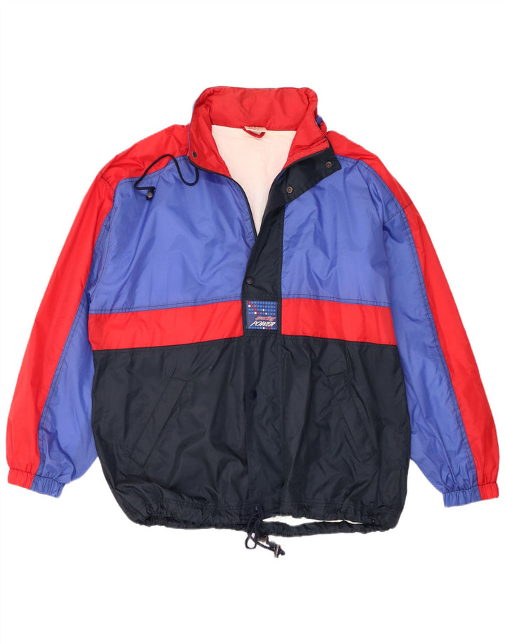 Ανδρικό μπουφάν βροχής με κουκούλα Marcel Clair EU 56 3XL Navy Blue Colorblock