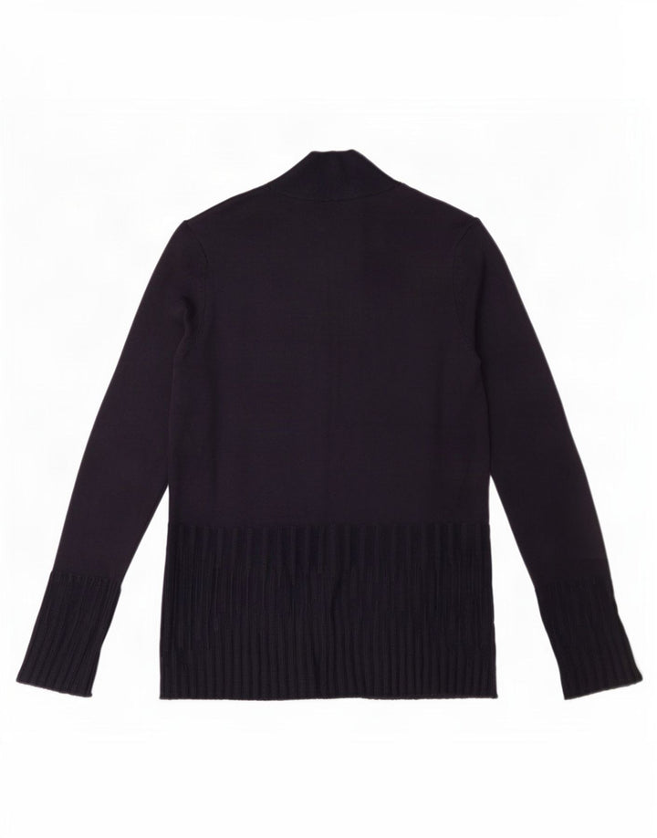 Marks & Spencer Γυναικείο ανοιχτό πουλόβερ ζακέτα UK 8 Small Navy Blue Viscose