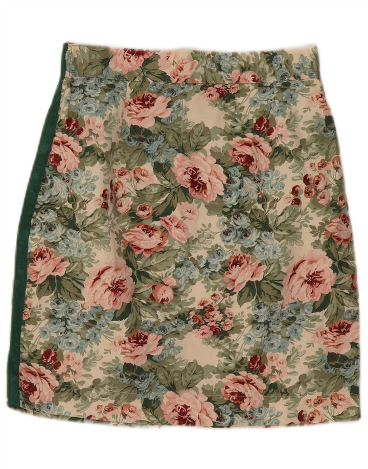 Vintage Γυναικεία Μίνι Φούστα Μικρή W26 Πολύχρωμη Floral